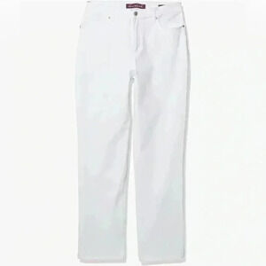 Gloria Vanderbilt Womens Amanda Jeans Size 12 White Classic Fit Tapered Mid-Rise